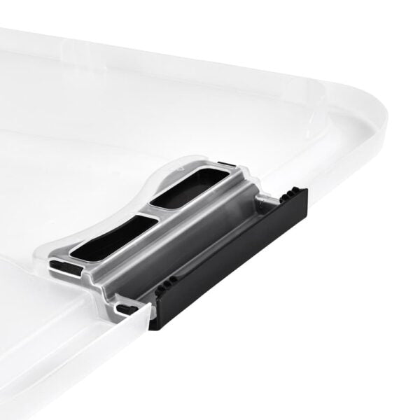 keeeper Aufbewahrungsbox 52 l (mit Deckel) – Polypropylen – transparent – stapelbar – 595 × 340 × 395 mm