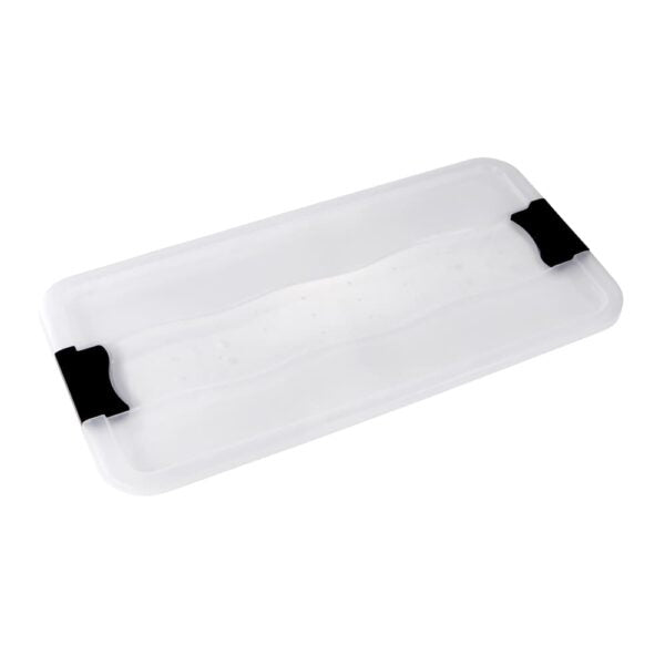 keeeper Aufbewahrungsbox 33 l (mit Deckel) – Kunststoff – Transparent – mit Rollen, stapelbar