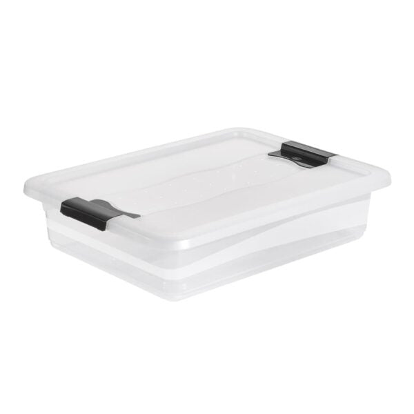 keeeper Aufbewahrungsbox 7 l (mit Deckel) – Polypropylen – transparent – 395 × 95 × 295 mm