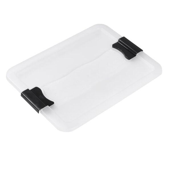 keeeper Aufbewahrungsbox 7 l (mit Deckel) – Polypropylen – transparent – 395 × 95 × 295 mm