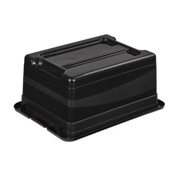 keeeper Eckhart Aufbewahrungsbox 12 l (mit Deckel) – Polypropylen – Schwarz/Rot – 395 × 175 × 295 mm
