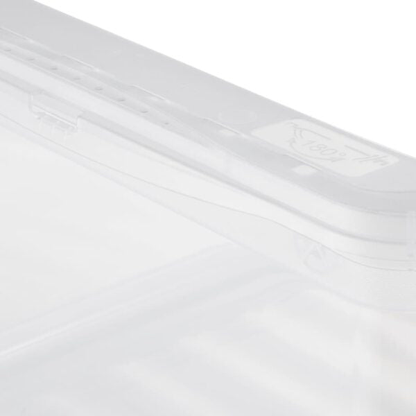 keeeper Aufbewahrungsbox 11 l (mit Deckel) – Polypropylen – Transparent – Stapelbar, mit Verriegelung – 3er-Set