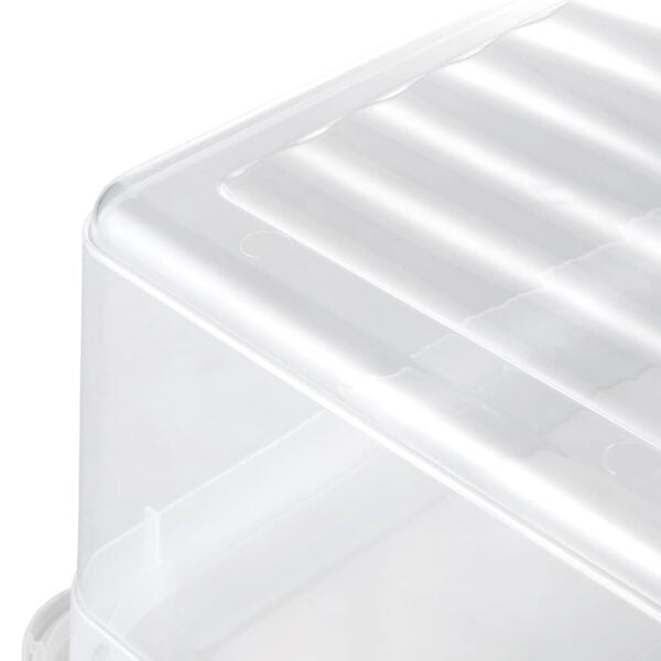 keeeper Aufbewahrungsbox 11 l (mit Deckel) – Polypropylen – Transparent – Stapelbar, mit Verriegelung – 3er-Set