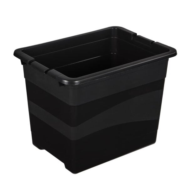 keeeper Eckhart Aufbewahrungsbox 24 l (mit Deckel) – Polypropylen – Schwarz/Rot – 395 × 300 × 295 mm