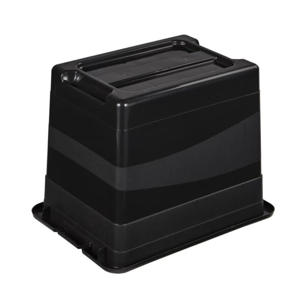keeeper Eckhart Aufbewahrungsbox 24 l (mit Deckel) – Polypropylen – Schwarz/Rot – 395 × 300 × 295 mm