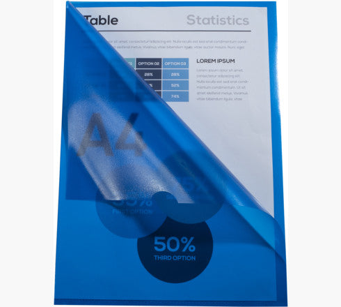 Exacompta Sichtmappe – A4, genarbtes PP, Blau