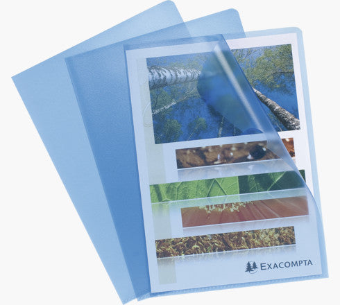 Exacompta Sichtmappe – A4, genarbtes PP, Blau