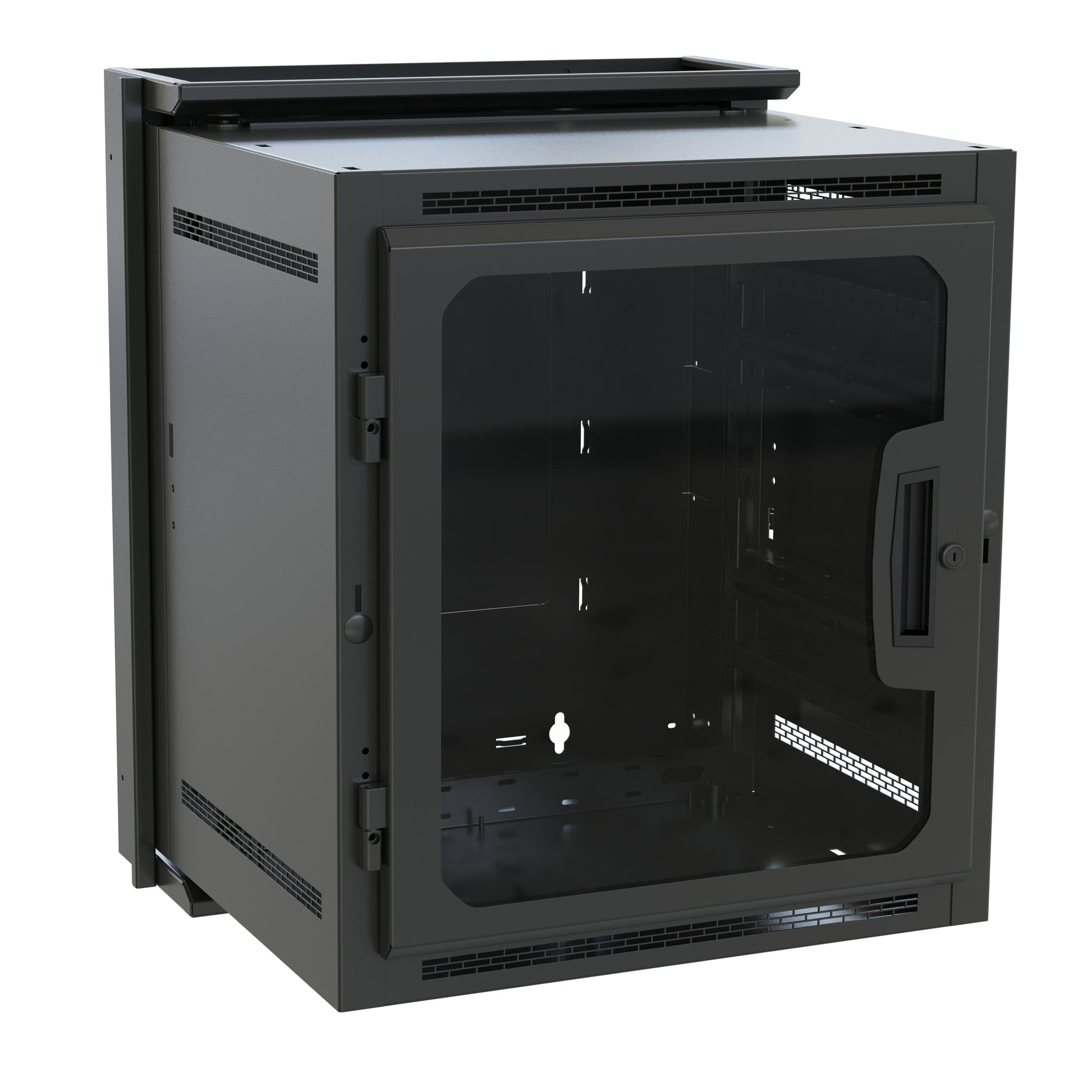 Middle Atlantic DWR-10-17PD – Wandverteiler 10U, abschliessbar, 594 × 432 × 624 mm, schwarz, Stahl