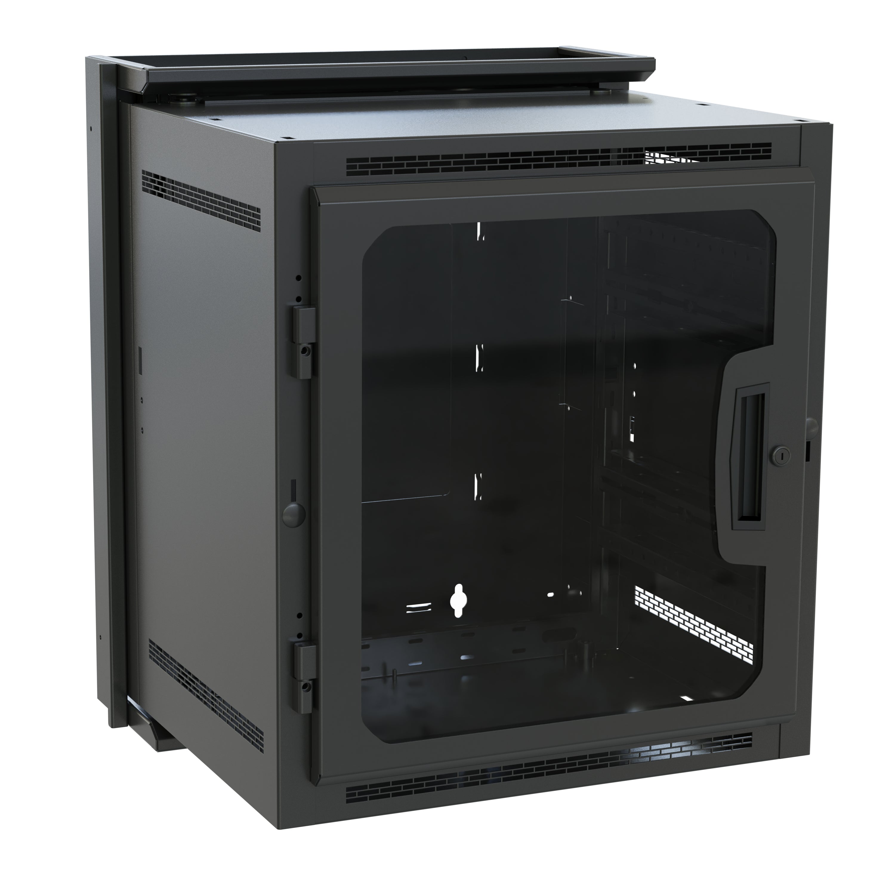 Middle Atlantic DWR-10-17PD – Wandverteiler 10U, abschliessbar, 594 × 432 × 624 mm, schwarz, Stahl