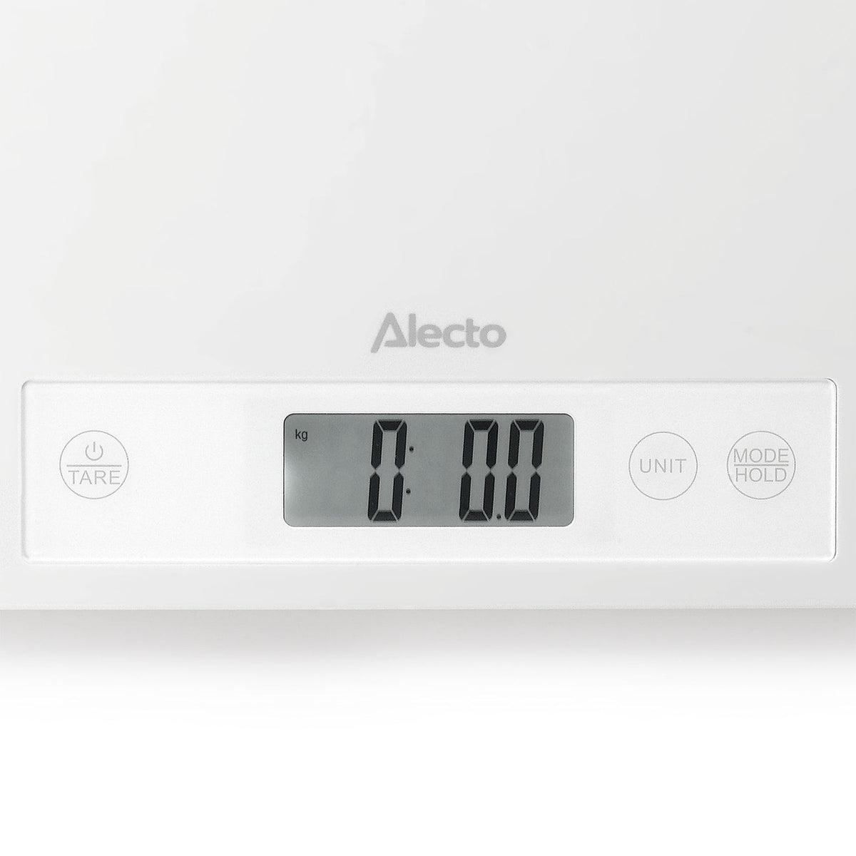 Alecto Paketwaage BC70 – Tragkraft 150 kg, Teilung 5 g, Wiegefläche 70 × 30 cm, Batterie, Kunststoff, Weiss