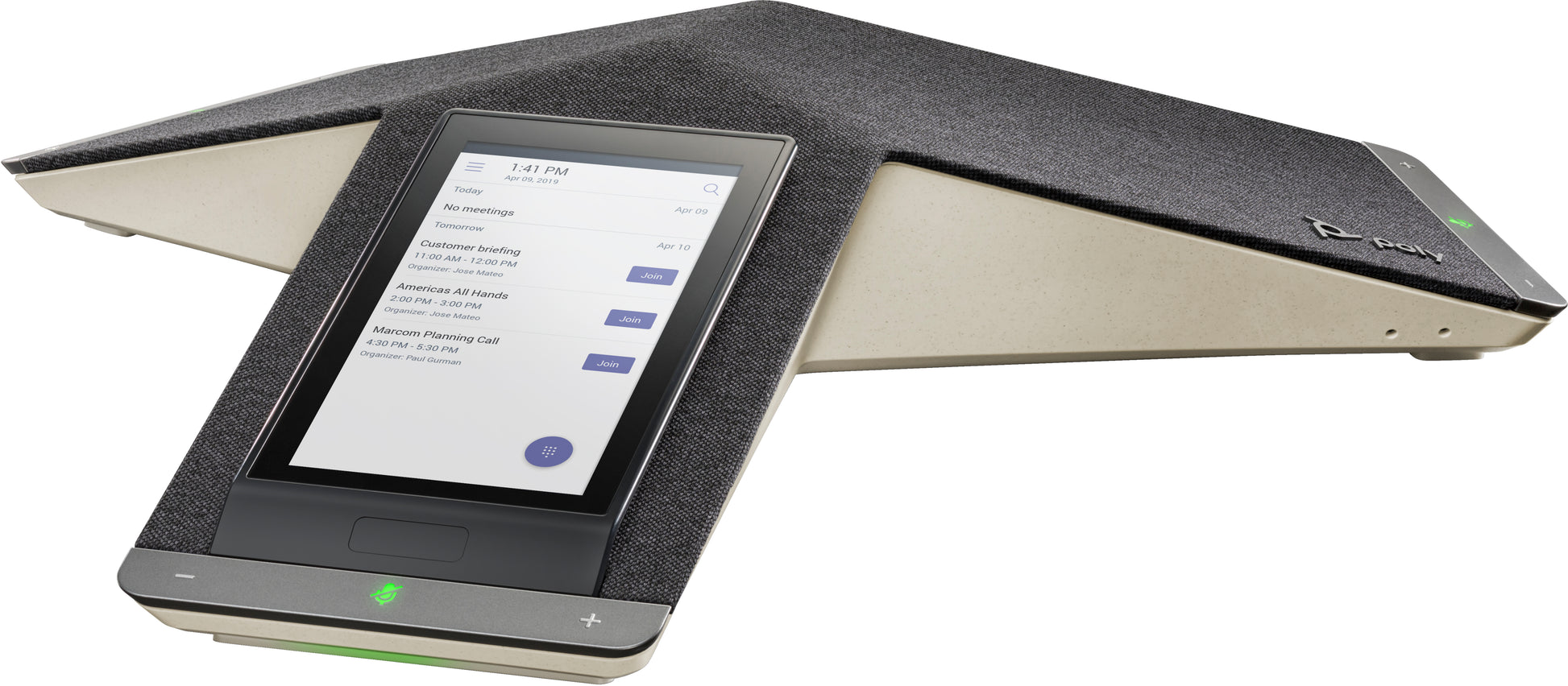 Poly Trio C60 – IP-Konferenztelefon, 5", WLAN/BT, Gigabit, PoE, für Microsoft Teams, schwarz