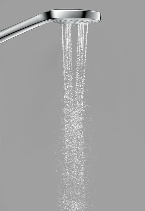 Hansgrohe Handbrause Croma Select S – Ø11 cm, Kunststoff, Wandmontiert, Chrom/Weiss