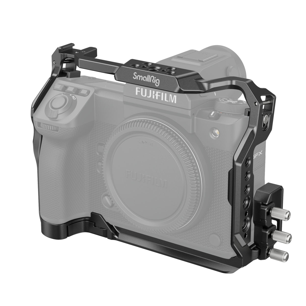 SmallRig 4201 Cage – Aluminium, 1/4"/3/8", 188,5 × 64,1 × 80 mm – für FUJIFILM GFX100 II – Schwarz