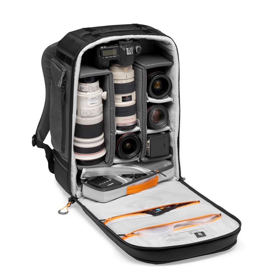 Lowepro Pro Trekker BP 450 AW II Rucksack – 32 l, für 2 Profi-DSLRs, 5–6 Objektive, Laptop bis 15" – Schwarz