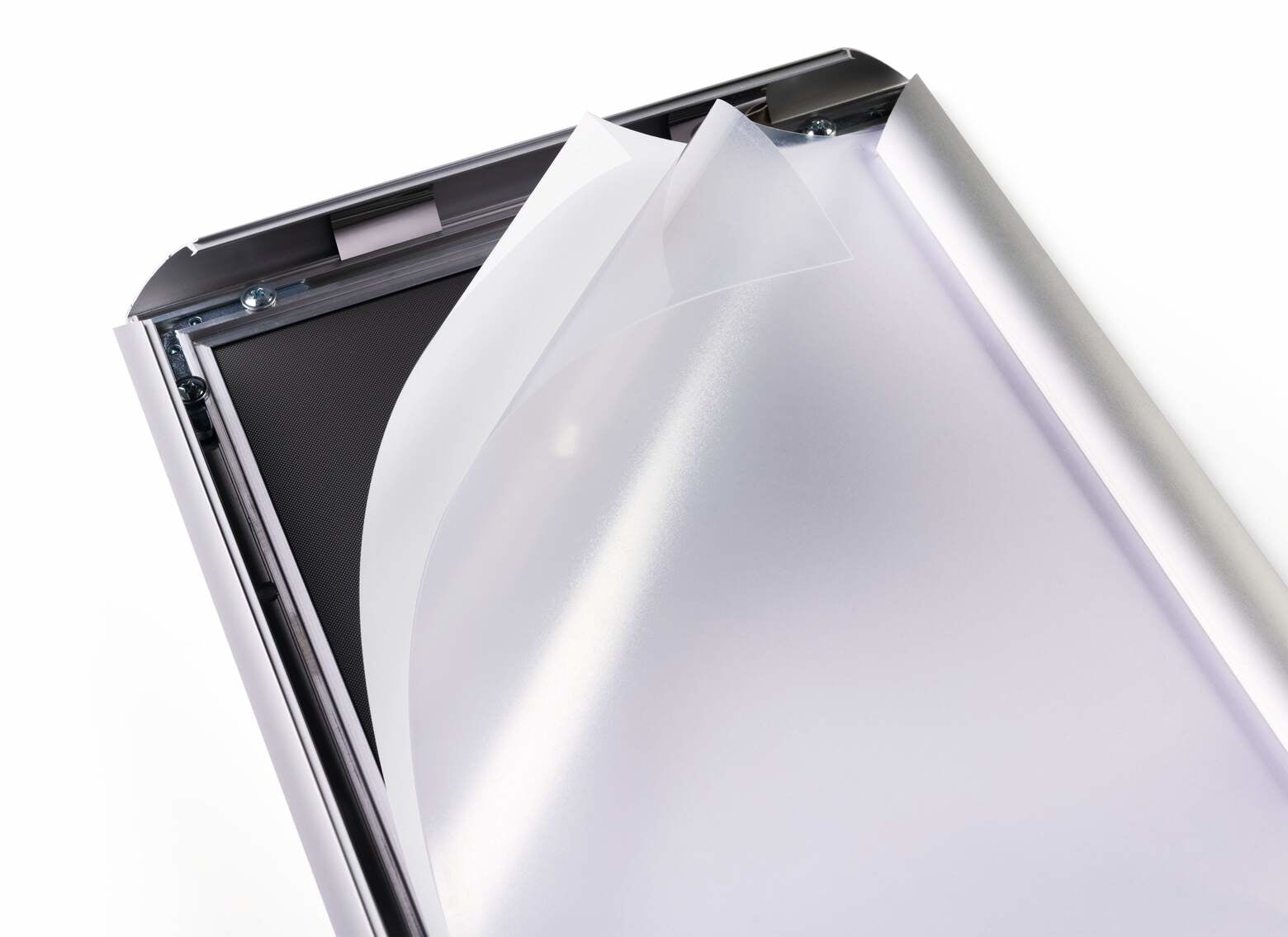 Durable Infoständer – für A4 Hoch-/Querformat, 1 Fach, silber, Metall, 250×250×1205 mm