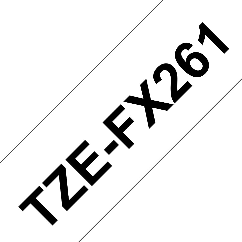 Brother Schriftband – 36 mm, weiss, schwarz – TZE-FX261