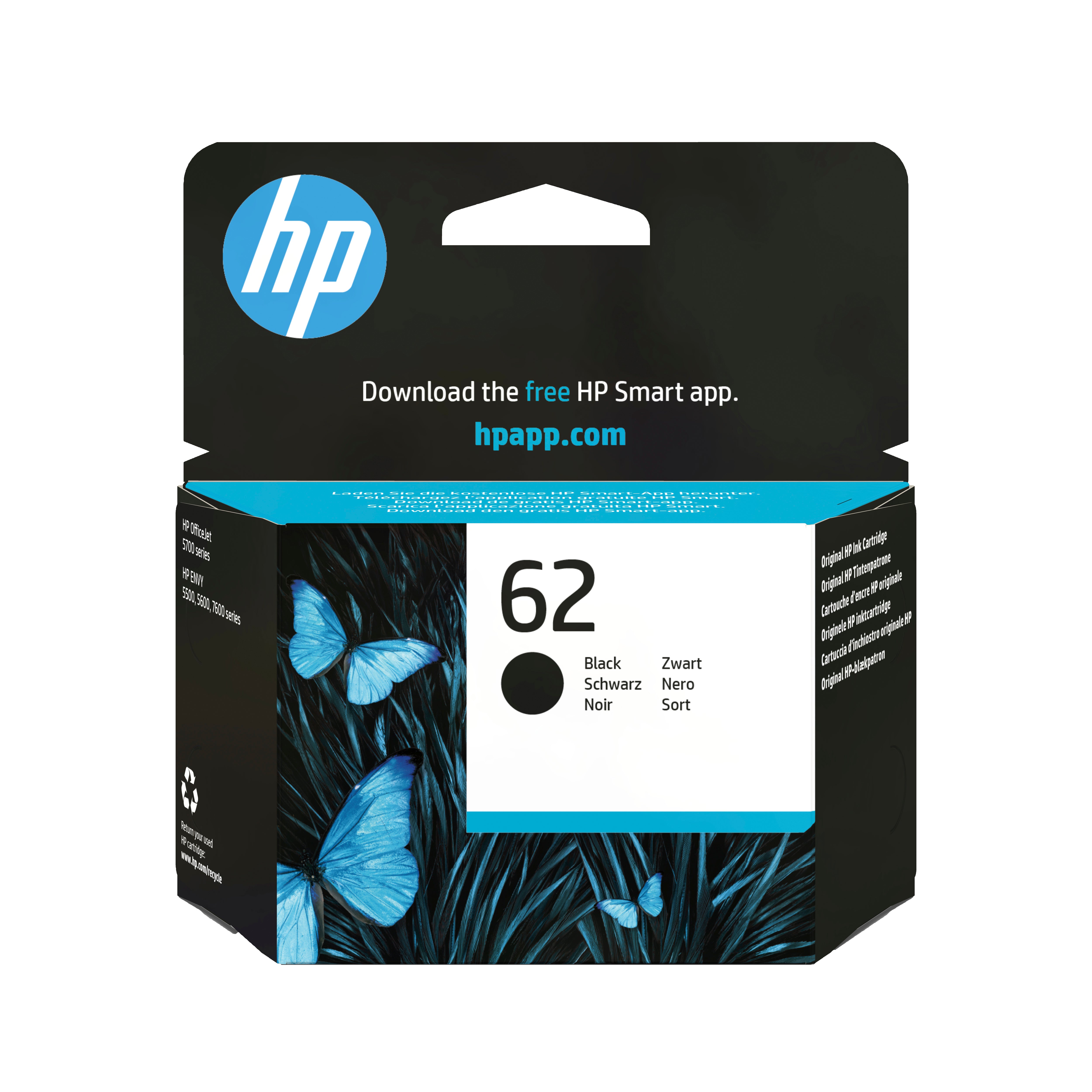 HP Tintenpatrone 62, Schwarz – für diverse Modelle