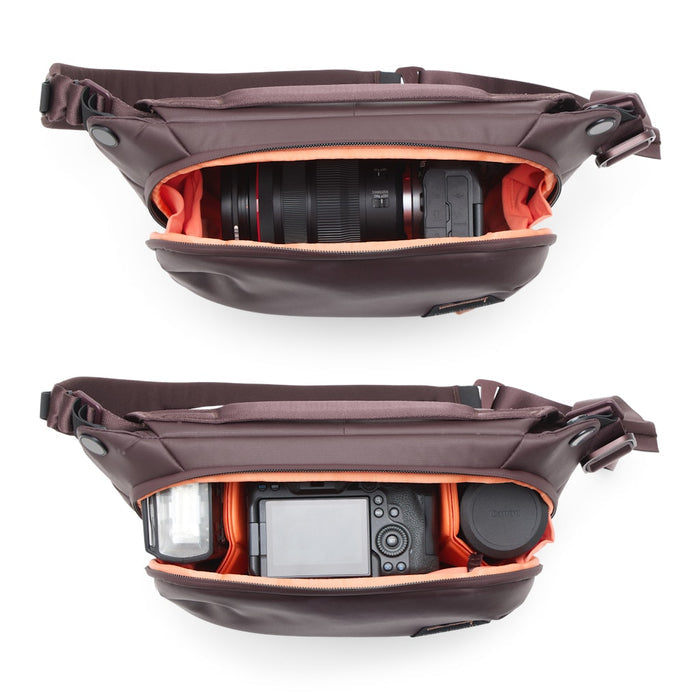 Peak Design Everyday Sling Umhängetasche – 6 l, Nylon – für Systemkameras, DSLRs und Drohnen – Burgund