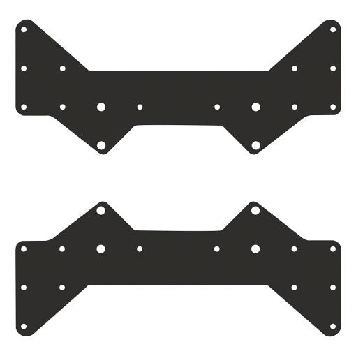 Hagor VESA Adapter-Set, 2-teilig, für VESA-Normen bis 400×400 mm, Metall, Schwarz