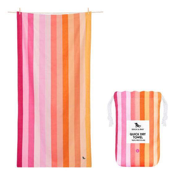 Dock & Bay Summer XL Miami Sorbet Wohndecke – Polyester/Polyamid, Mehrfarbig (Muster) – 90 × 200 cm