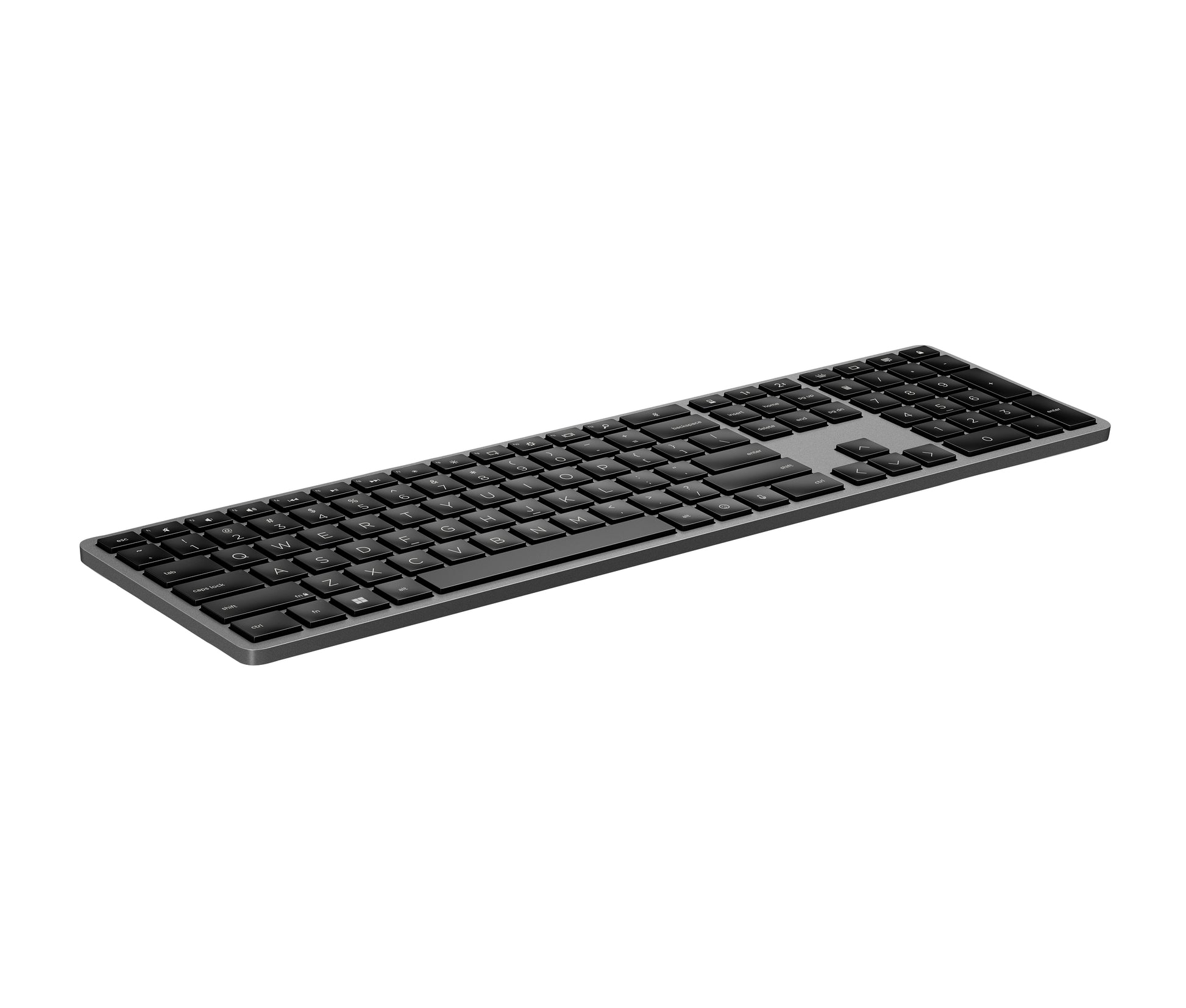 HP 975 – Tastatur – Bluetooth & 2,4 GHz (Nano-Empfänger) – USB-C – beleuchtet – Schwarz