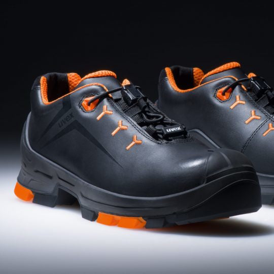 Uvex 2 Sicherheits-Halbschuh S3 SRC – Schwarz/Orange – Grösse 44