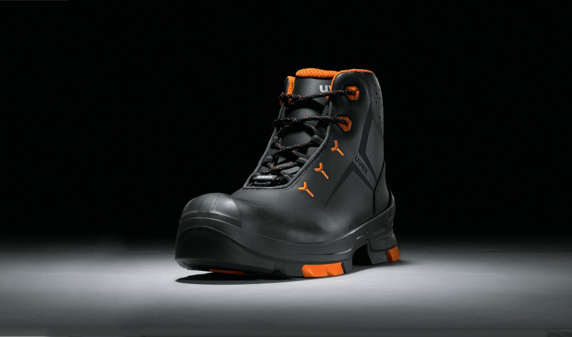 uvex Schnürstiefel – 65032, S3 SRC, Schwarz/Orange