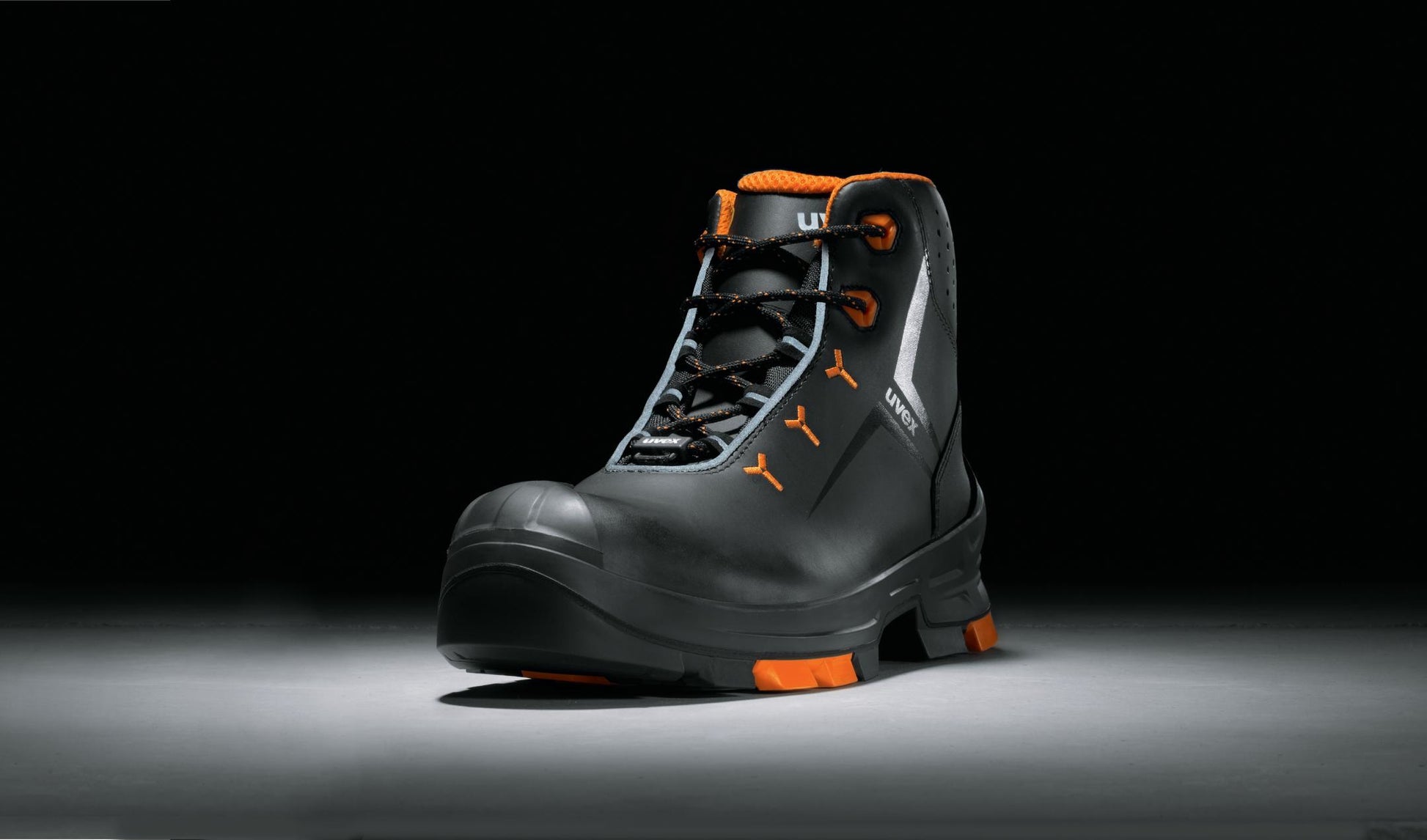 Uvex Schnürstiefel S3 SRC – Sicherheitsstiefel, Orange/Schwarz