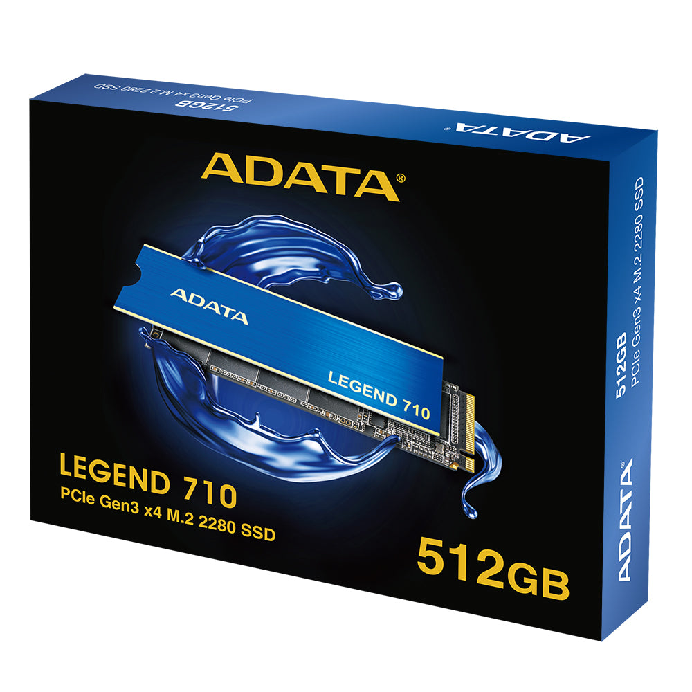 ADATA LEGEND 710 – 512 GB, M.2 NVMe (PCIe 3.0), 2400 MB/s lesen, 1000 MB/s schreiben