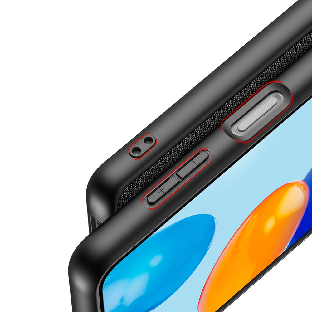 nevox StyleShell Nylo Backcover – für Xiaomi Redmi Note 11/11s, Nylon+PC+TPU, Schwarz