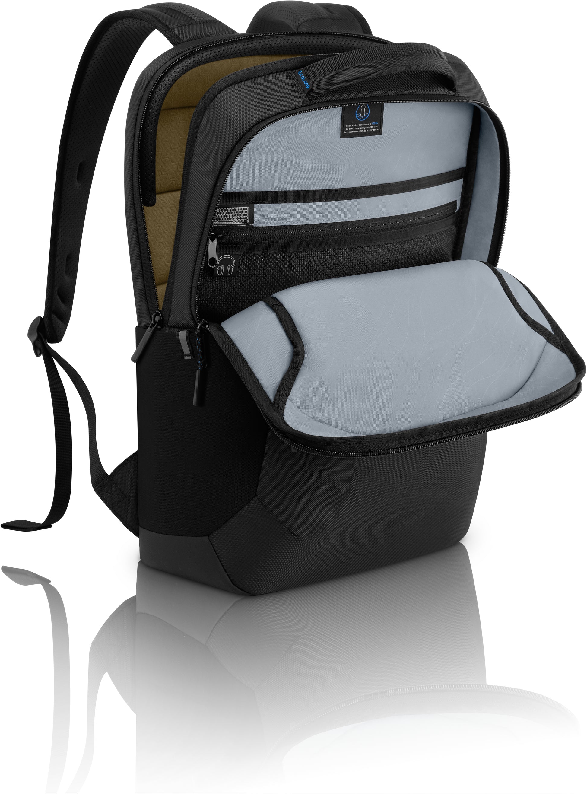 Dell Pro 14-16 Plus EcoLoop Notebook-Rucksack bis 16" – wasserfest, 100% recycelt – Schwarz