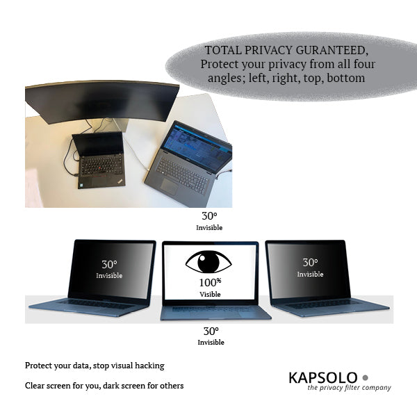 KAPSOLO Displayschutz für 12,5" (31,8 cm) Wide 16:9 Laptops