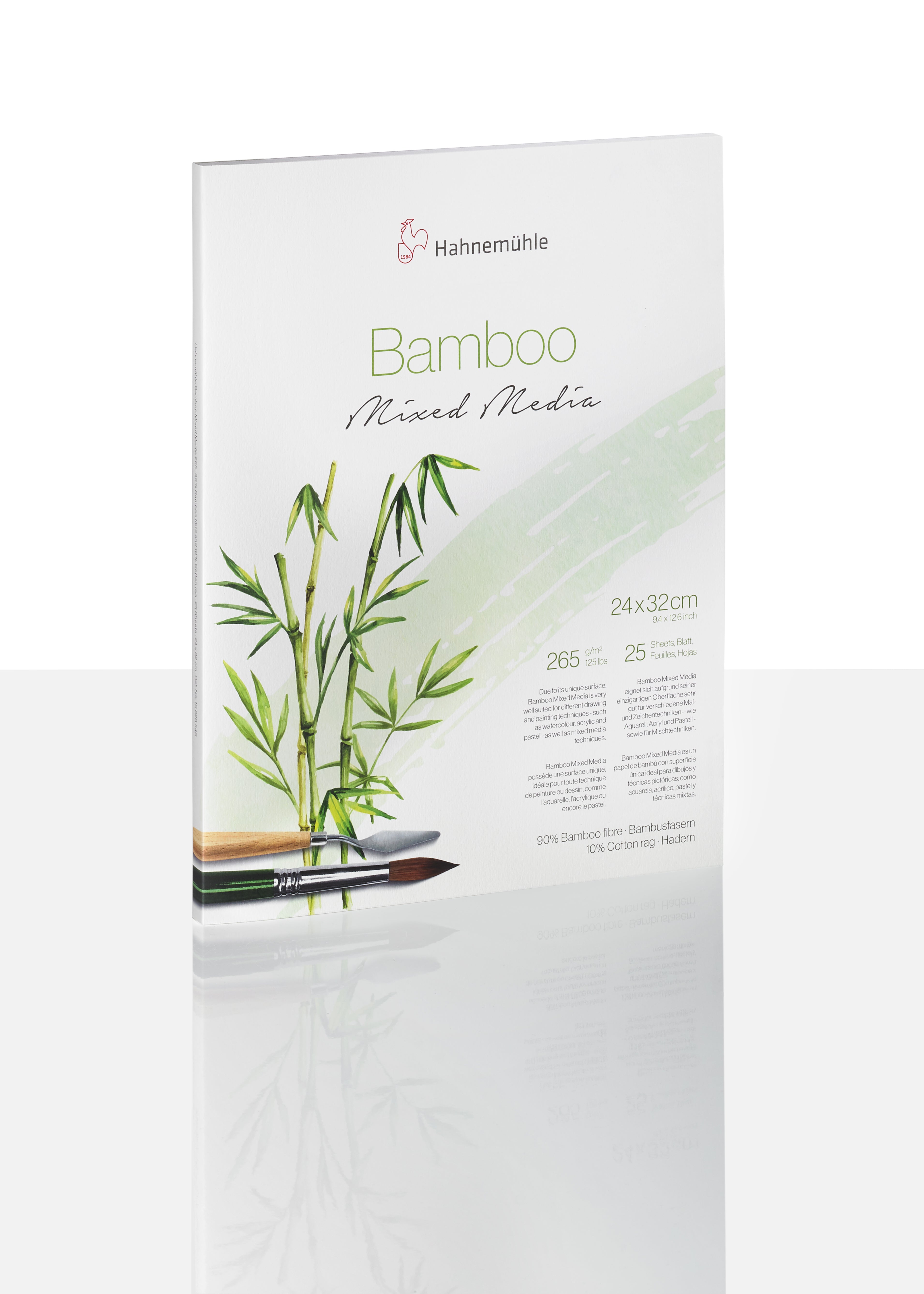 Hahnemühle Bamboo Mixed Media Block – 24 × 32 cm – 265 g/m² – 25 Blatt, für Aquarell, Gouache & Acryl und andere