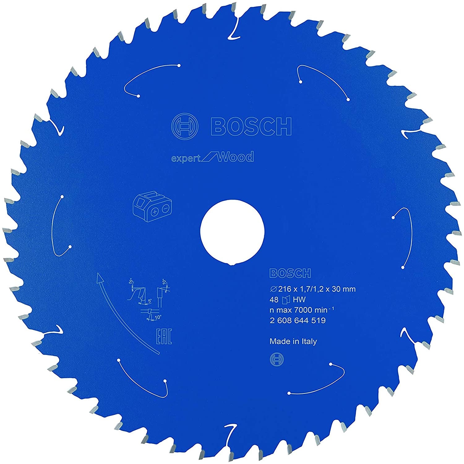 Bosch Professional – Kreissägeblatt, Expert for Wood, 48 Zähne, 2608644519, 216 mm