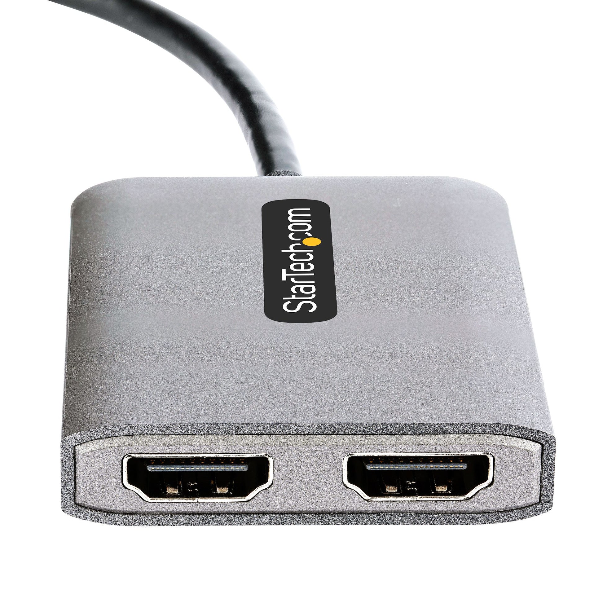 StarTech.com USB-C auf Dual HDMI Adapter 4K 60 Hz – 0,3 m – HDR – Schwarz/Grau – für Windows (nur)