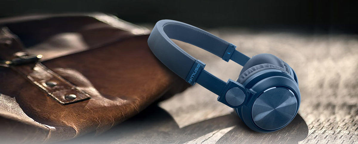 Muse M-276 BTB Over-Ear Kopfhörer – Stereo, Kabel + BT, Blau, BT 4.2