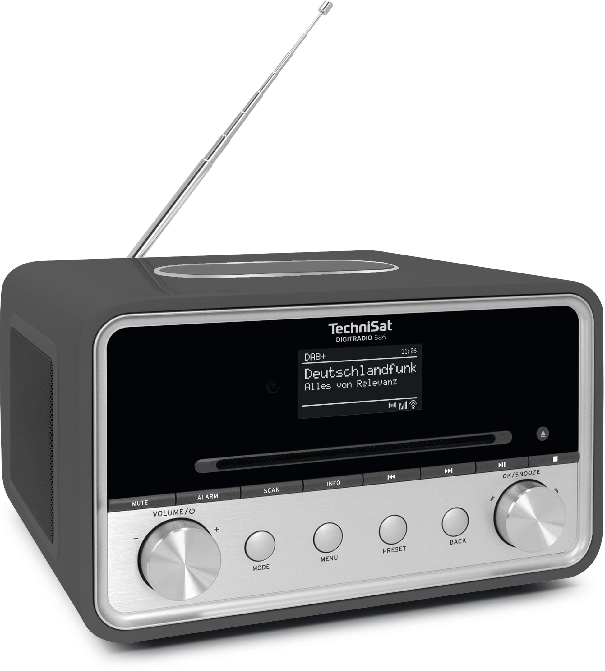 TechniSat DigitRadio 586 – DAB-/Internetradio – Tischradio – DAB+, UKW, Bluetooth, WLAN, Spotify – Anthrazit
