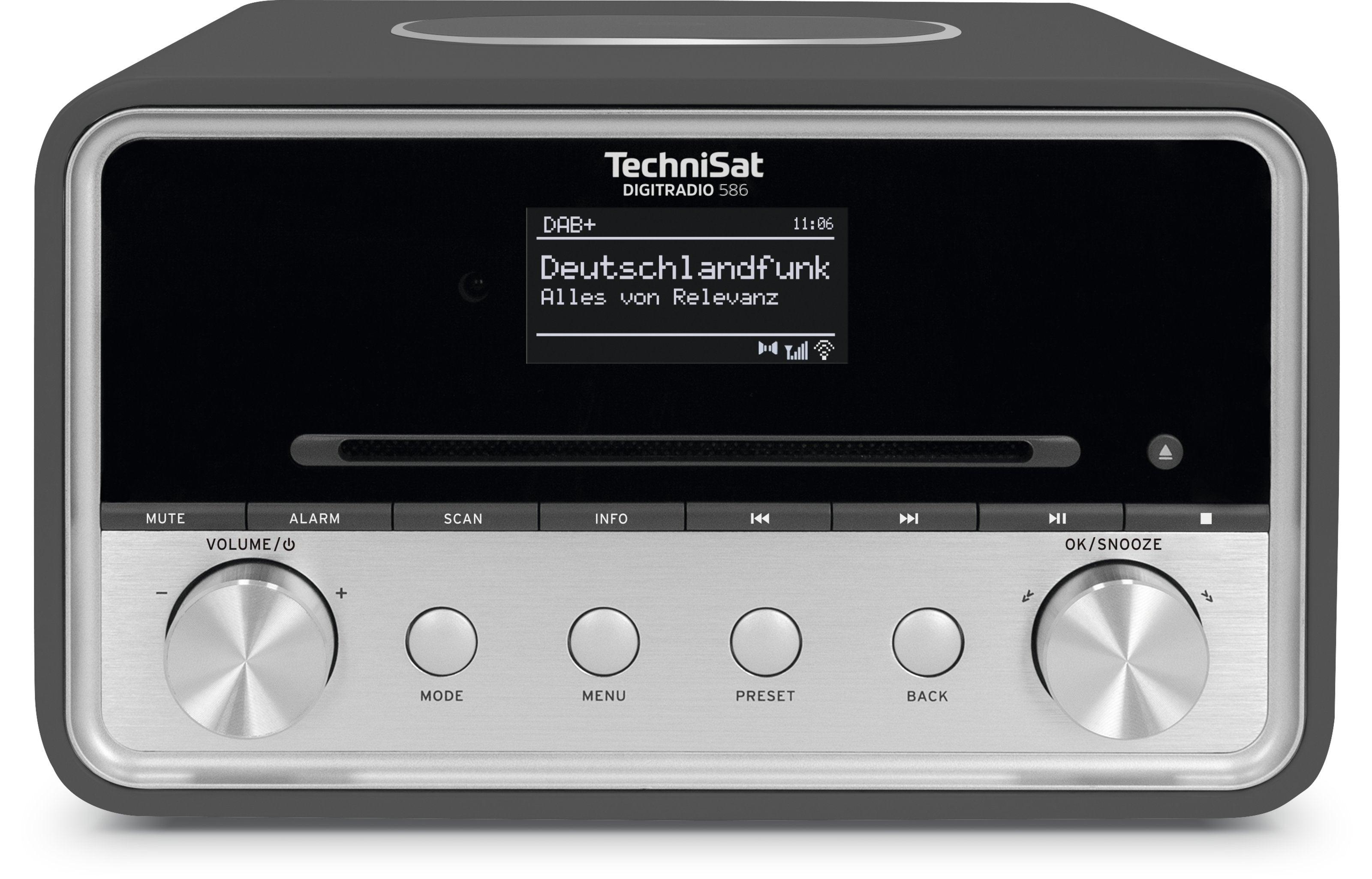 TechniSat DigitRadio 586 – DAB-/Internetradio – Tischradio – DAB+, UKW, Bluetooth, WLAN, Spotify – Anthrazit