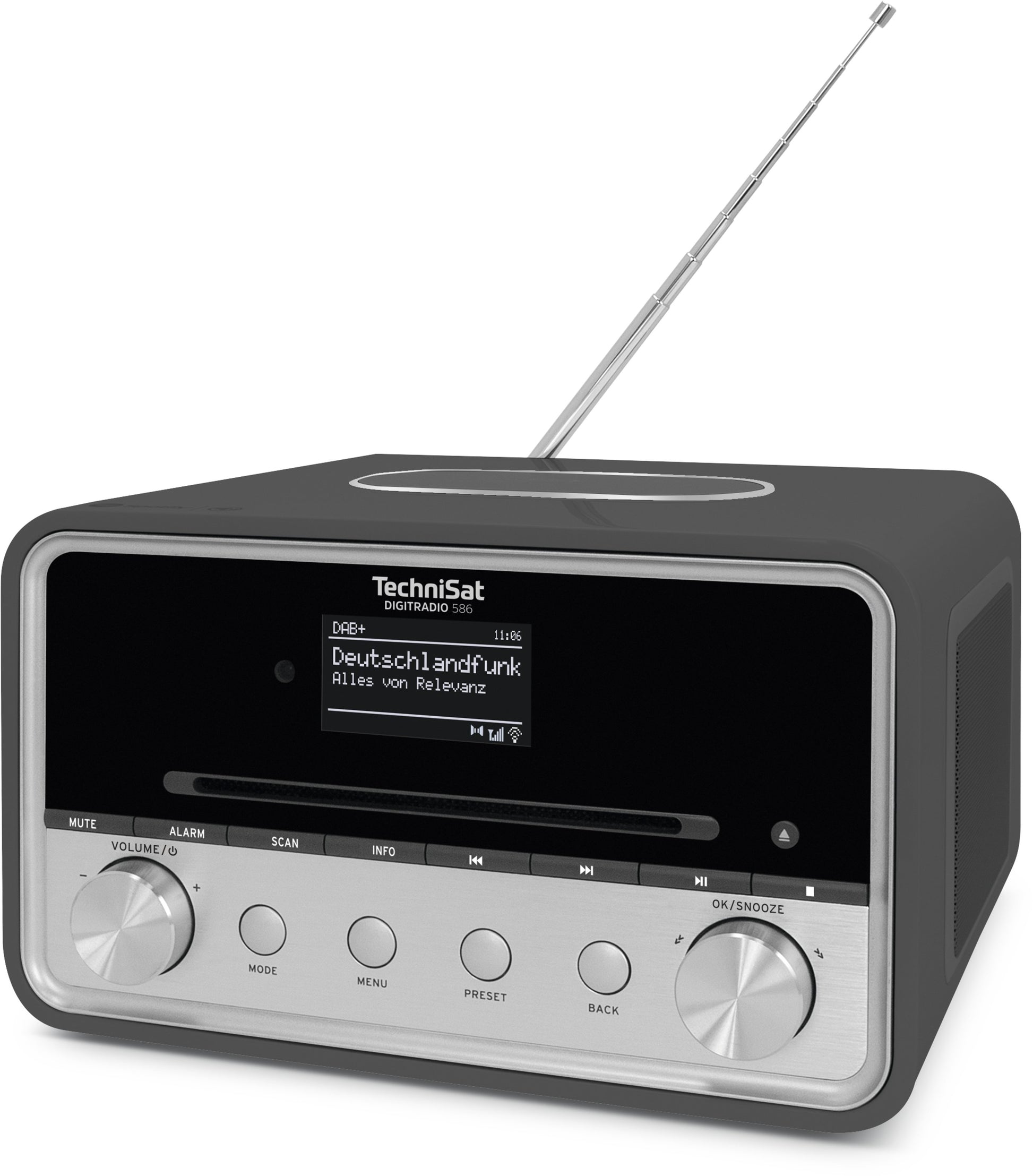 TechniSat DigitRadio 586 – DAB-/Internetradio – Tischradio – DAB+, UKW, Bluetooth, WLAN, Spotify – Anthrazit