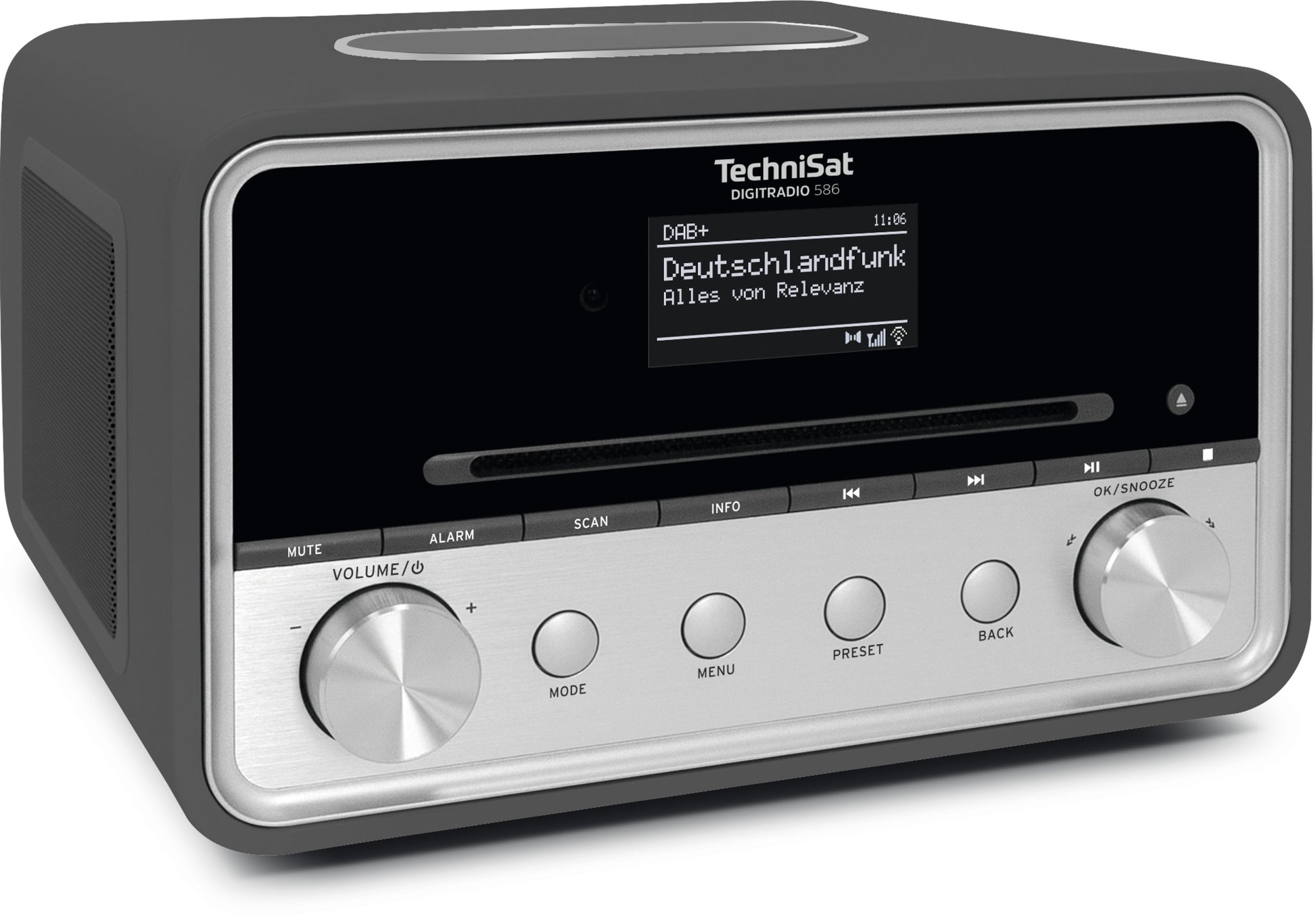 TechniSat DigitRadio 586 – DAB-/Internetradio – Tischradio – DAB+, UKW, Bluetooth, WLAN, Spotify – Anthrazit