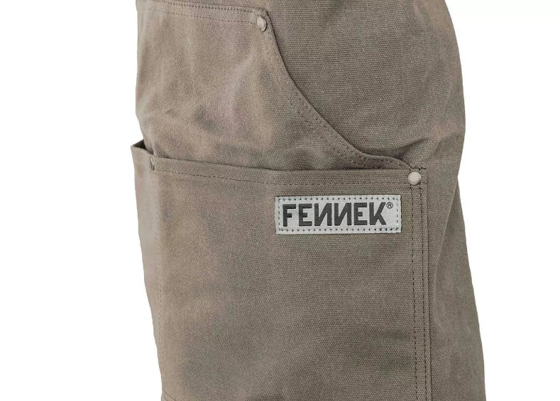 FENNEK Schürze zum Grillieren – Baumwolle, 68×83 cm, Grau, 1 Stück