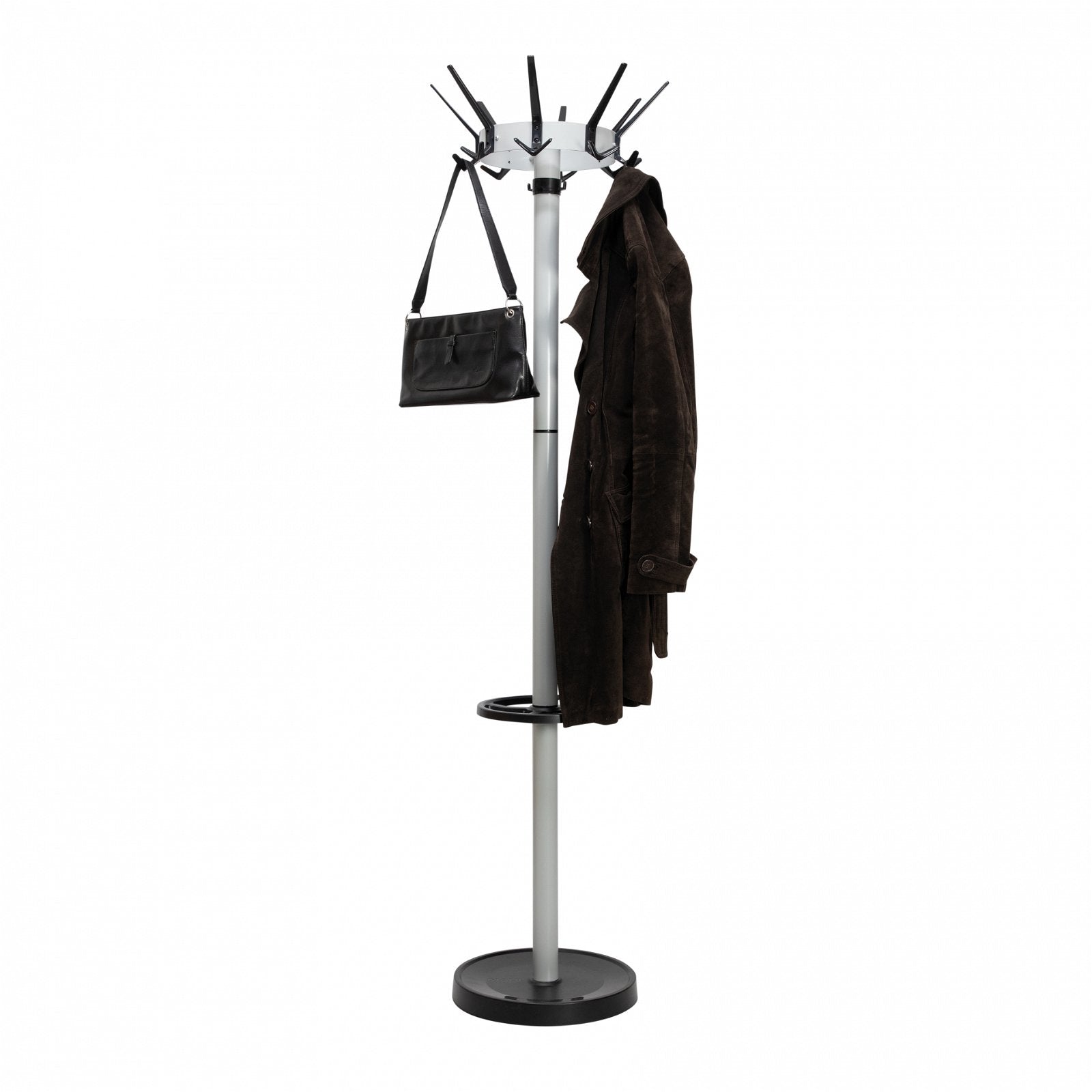 MAUL Garderobenständer (mit Schirmhalter) – Stahl – Silber – 1'725 mm