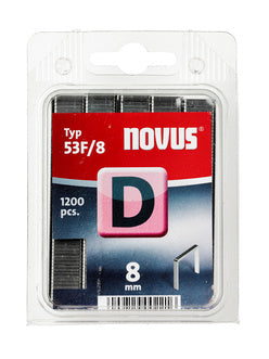 Novus Heftklammern – für Novus Heftpistole J-29 – 8 mm – Metall, silber – 1200 Stk.