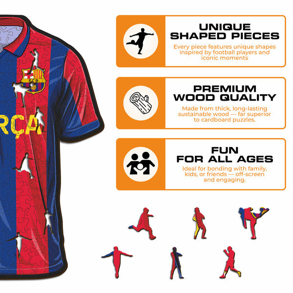 Iconic Puzzles FC Barcelona - Trikot - Logikspiel, ab 10 Jahren