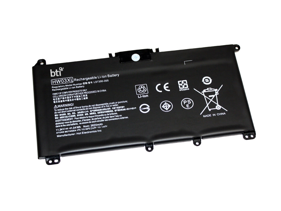 BTI Notebook-Akku – für HP – 41 Wh, 11,34 V (3 Zellen) – Schwarz