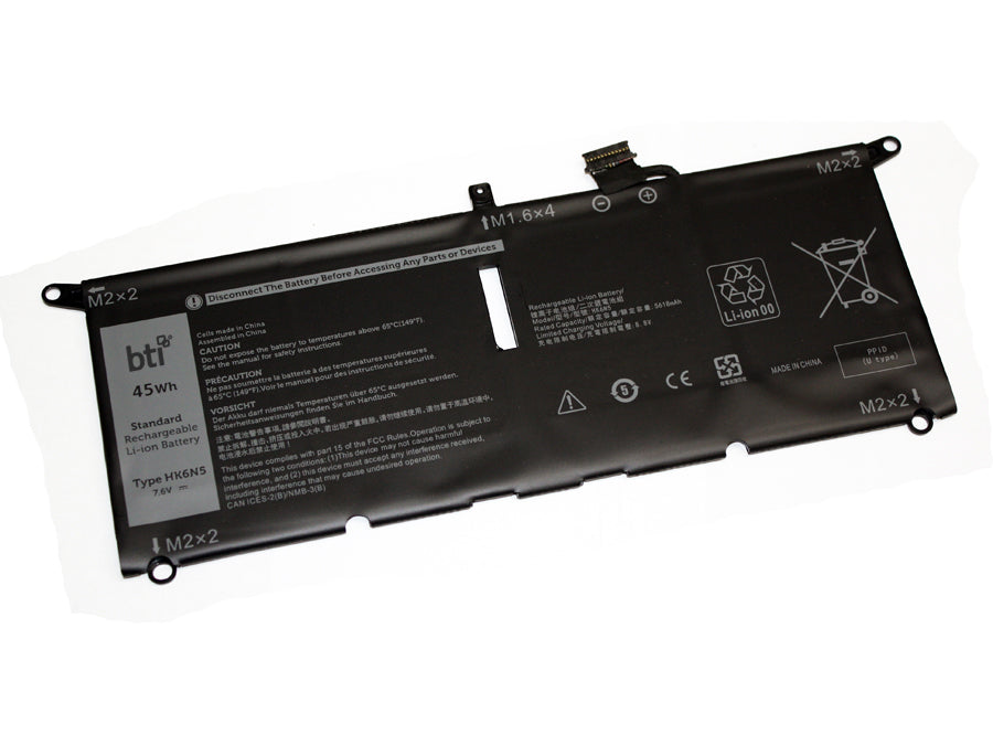 BTI Notebook-Akku – für Dell Inspiron 5390 – 45 Wh, 7,6 V (4 Zellen) – Schwarz