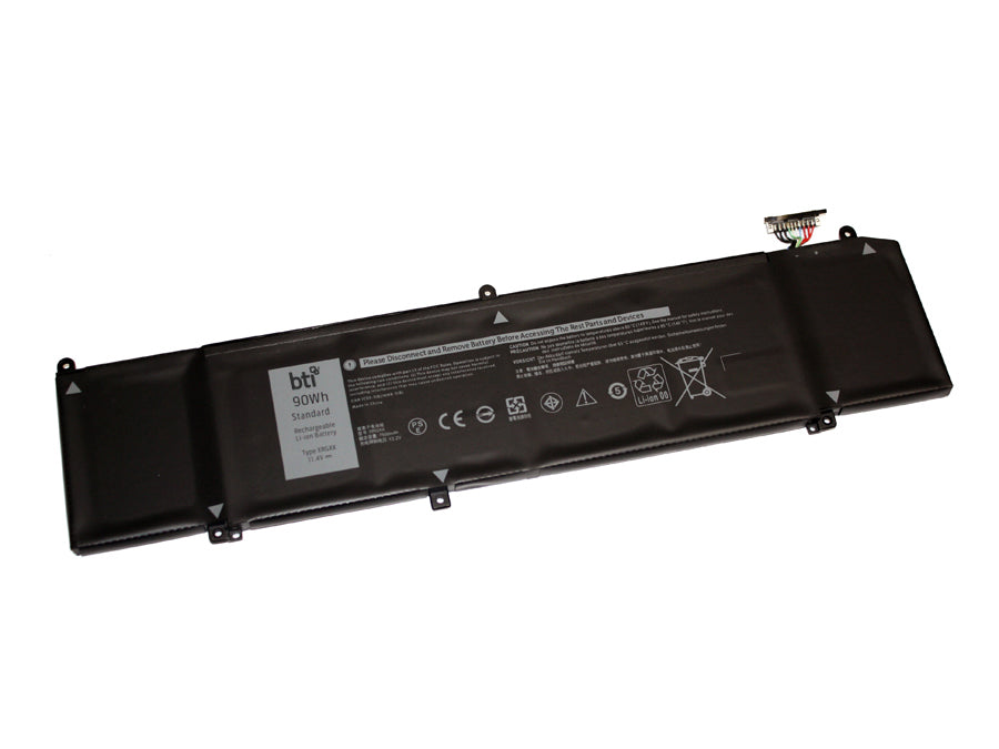 BTI Notebook-Akku – für Dell Notebooks – 90 Wh, 11,4 V (6 Zellen) – Schwarz