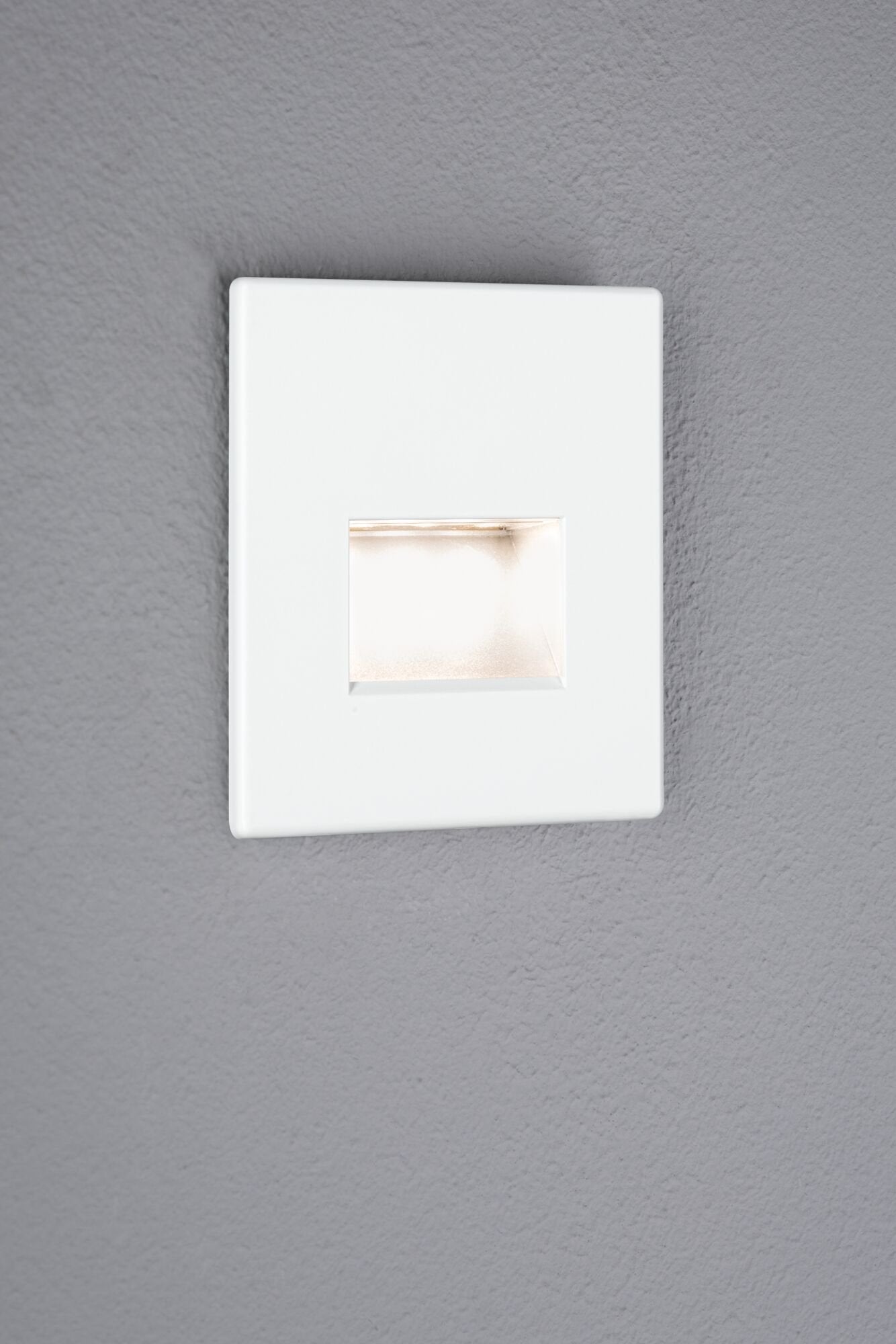 Paulmann Einbauleuchte Edge – 8 × 8 × 0,5 cm, 100 lm, 1,2 W, 2700 K, warmweiss, weiss