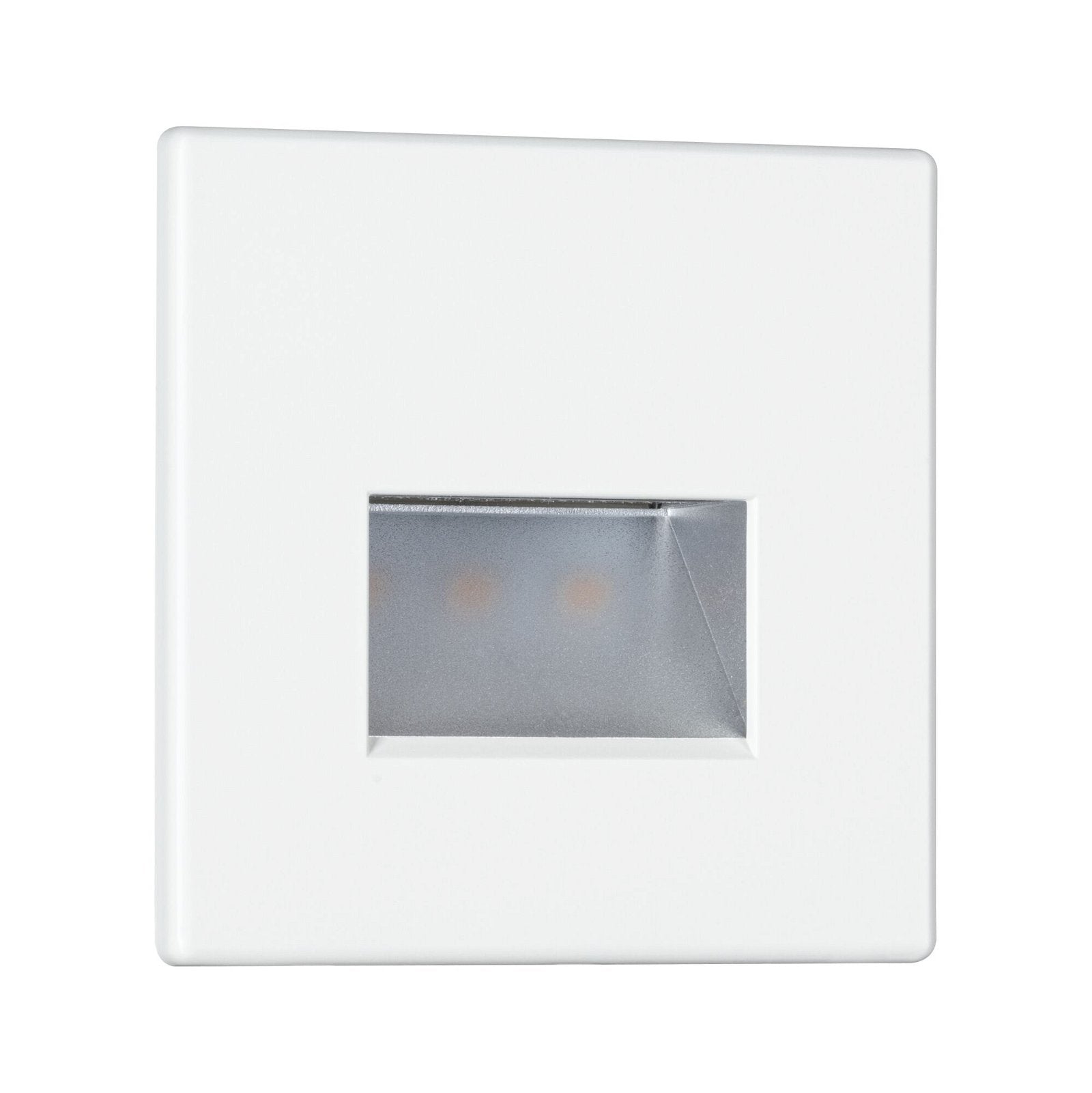 Paulmann Einbauleuchte Edge – 8 × 8 × 0,5 cm, 100 lm, 1,2 W, 2700 K, warmweiss, weiss