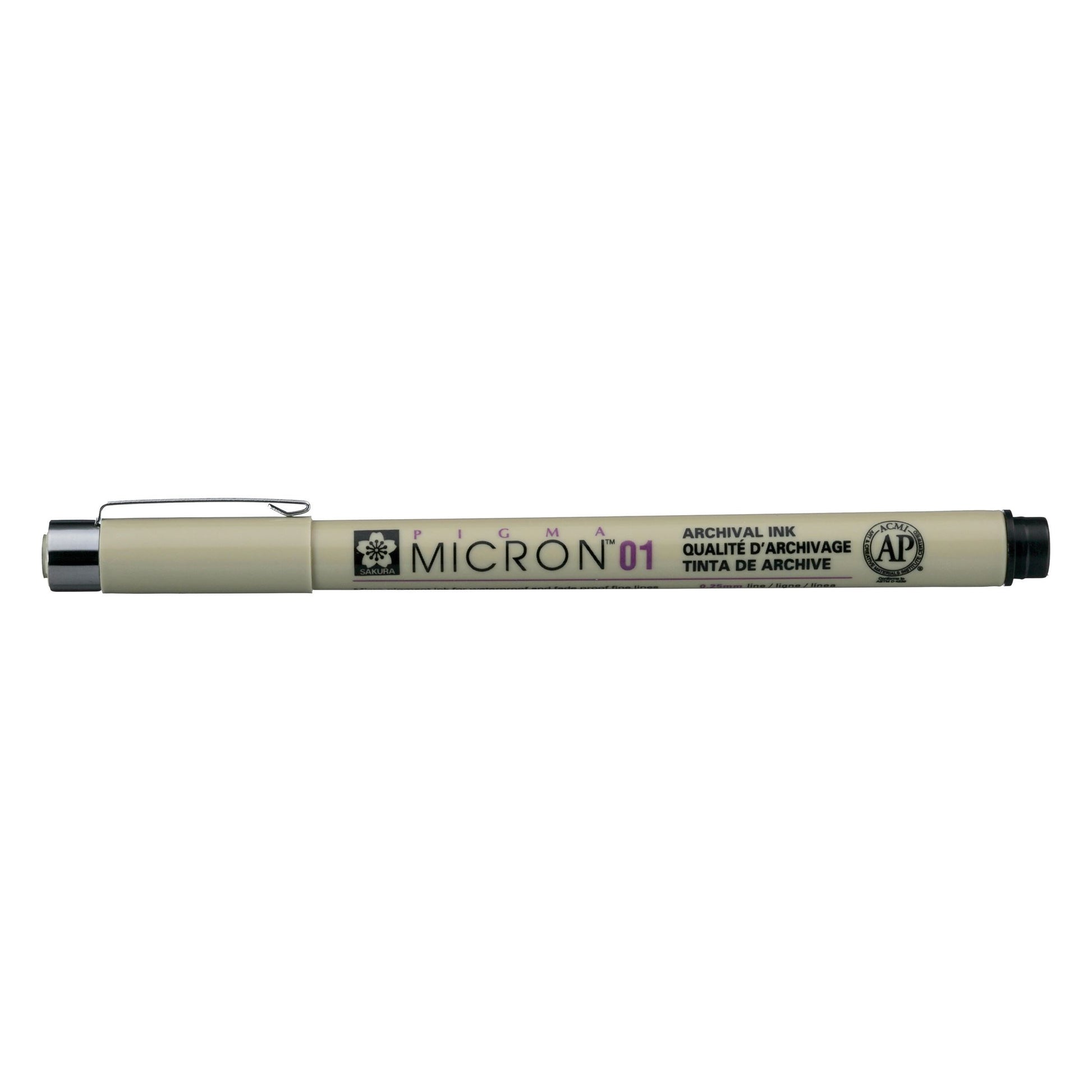 Sakura Pigma Micron 01 Fineliner 0,25 mm – schwarz – wasserfest